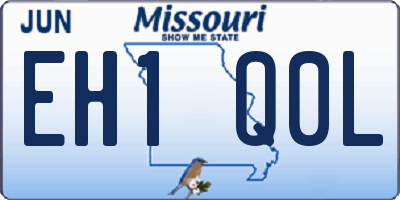 MO license plate EH1Q0L