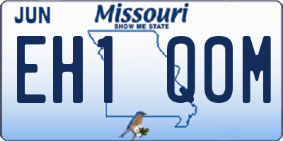 MO license plate EH1Q0M