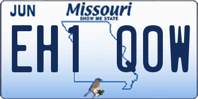 MO license plate EH1Q0W