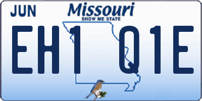 MO license plate EH1Q1E