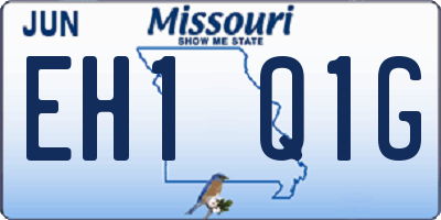 MO license plate EH1Q1G