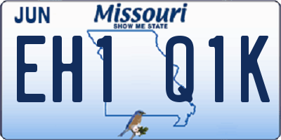 MO license plate EH1Q1K