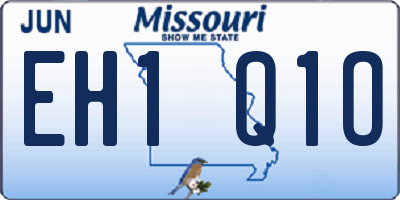 MO license plate EH1Q1O