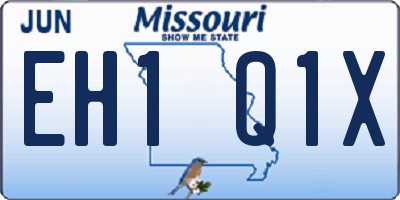 MO license plate EH1Q1X