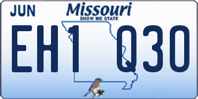MO license plate EH1Q3O