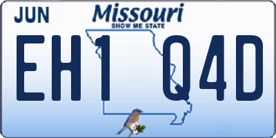 MO license plate EH1Q4D