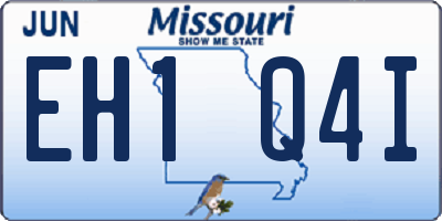 MO license plate EH1Q4I