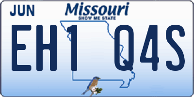 MO license plate EH1Q4S
