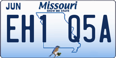 MO license plate EH1Q5A