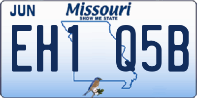 MO license plate EH1Q5B