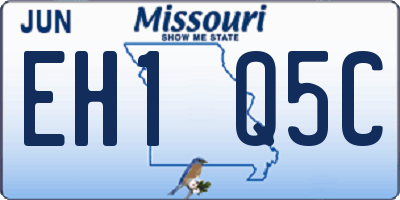 MO license plate EH1Q5C