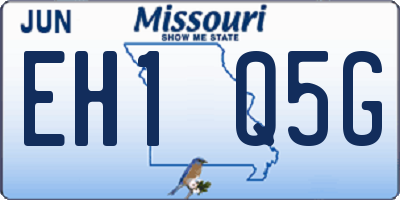 MO license plate EH1Q5G