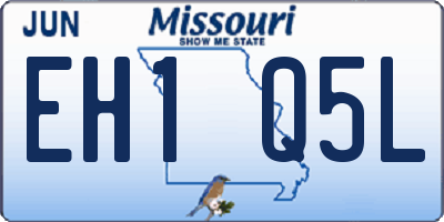 MO license plate EH1Q5L