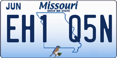 MO license plate EH1Q5N