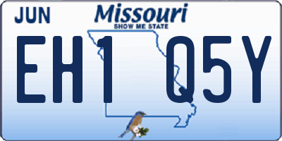 MO license plate EH1Q5Y