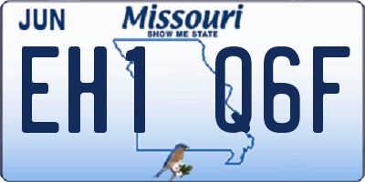MO license plate EH1Q6F