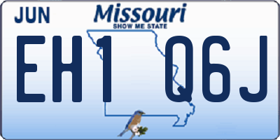 MO license plate EH1Q6J