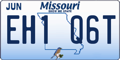 MO license plate EH1Q6T