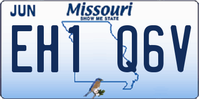 MO license plate EH1Q6V