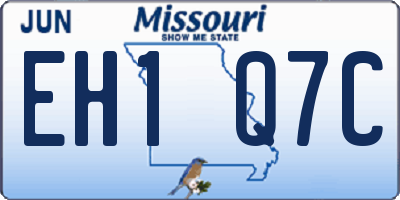 MO license plate EH1Q7C