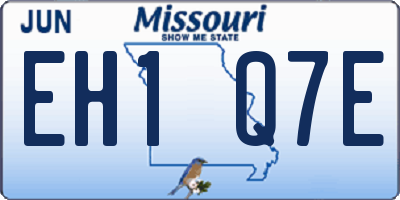 MO license plate EH1Q7E