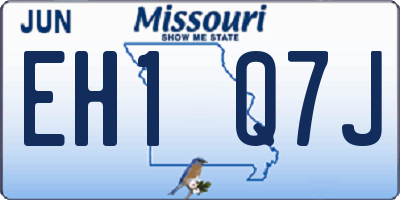 MO license plate EH1Q7J