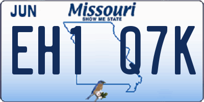 MO license plate EH1Q7K