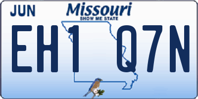 MO license plate EH1Q7N