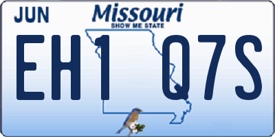 MO license plate EH1Q7S