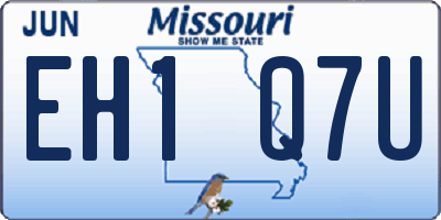 MO license plate EH1Q7U