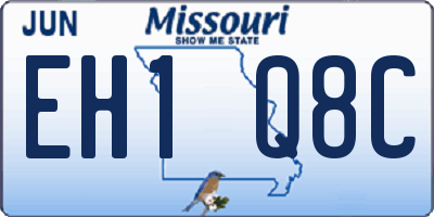 MO license plate EH1Q8C