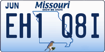 MO license plate EH1Q8I