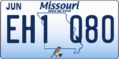 MO license plate EH1Q8O