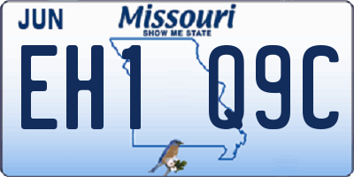 MO license plate EH1Q9C