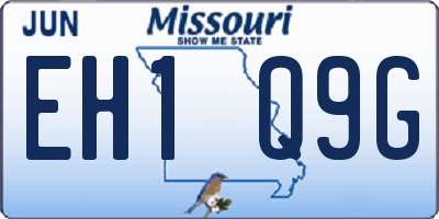 MO license plate EH1Q9G