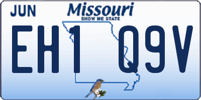 MO license plate EH1Q9V