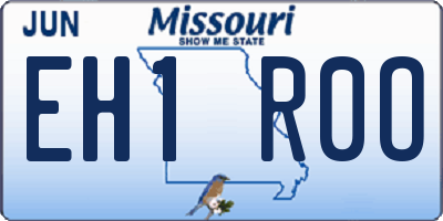 MO license plate EH1R0O