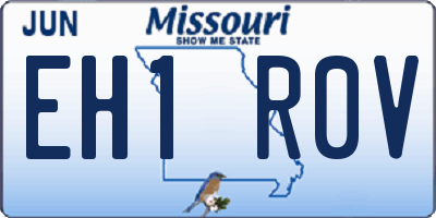 MO license plate EH1R0V