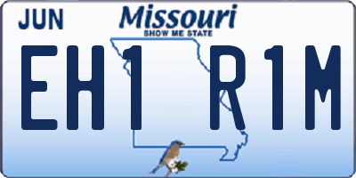 MO license plate EH1R1M