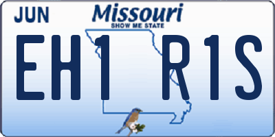 MO license plate EH1R1S