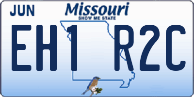 MO license plate EH1R2C