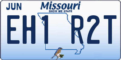 MO license plate EH1R2T