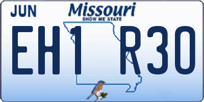 MO license plate EH1R3O