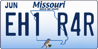 MO license plate EH1R4R