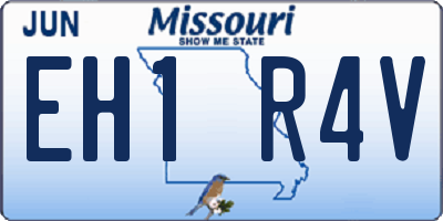 MO license plate EH1R4V