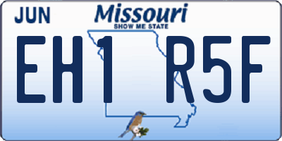MO license plate EH1R5F