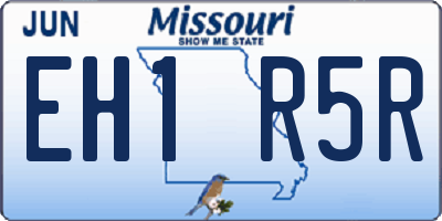 MO license plate EH1R5R