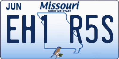 MO license plate EH1R5S