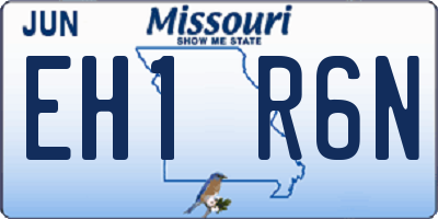 MO license plate EH1R6N