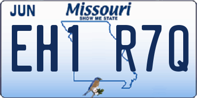 MO license plate EH1R7Q